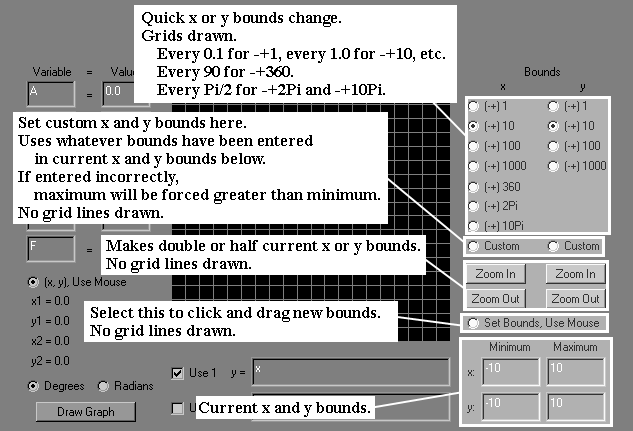 How to set x- and y-axes bounds.