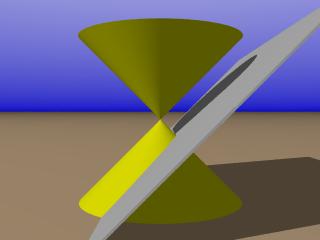 a plane intersects a cone parallel to it's side forming a parabola