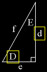 right triangle, angle and opposite side