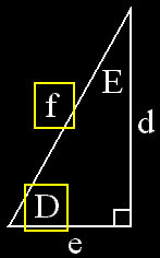 right triangle, angle and hypotenuse