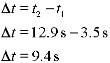 calculation for delta t