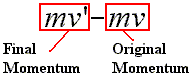 Final Momentum Minus Original Momentum