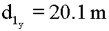 d1y = 20.1 m