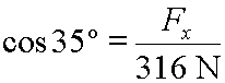 using cosine to solve for x-component